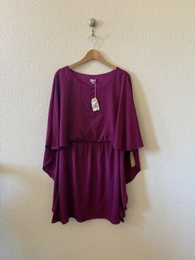 Cremieux NWT Womens Stela Batwing Party Dress 12 Muscadine Midnight In Paris